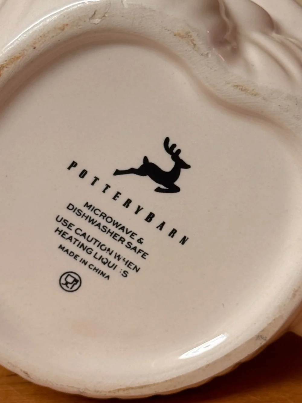 Pottery Barn White Santa Mug